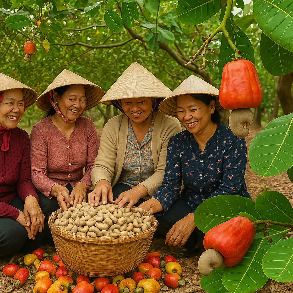 Hạt điều đóng vai trò quan trọng trong kinh tế nông nghiệp Việt Nam, giúp tạo việc làm và thúc đẩy phát triển vùng nông thôn.